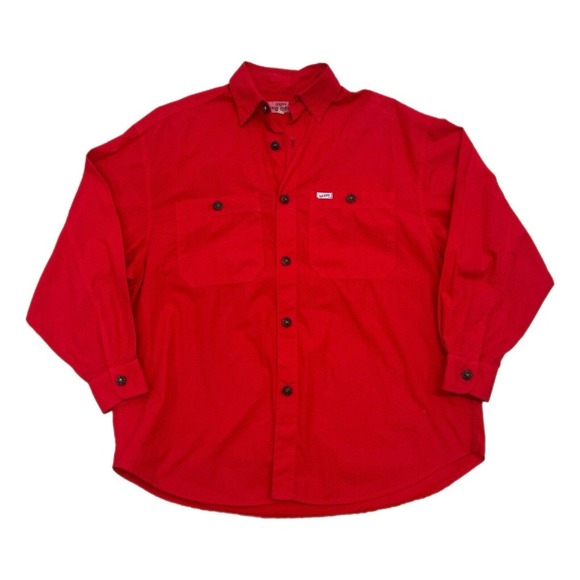 Vintage Guess By Georges Marciano Button Down Shirt Men Small Red 90’s Y2K USA - Picture 1 of 13